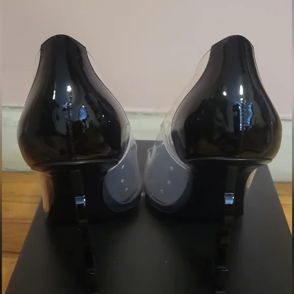 Saint Laurent Women's Black Transparent Heels - Picture 4 of 9